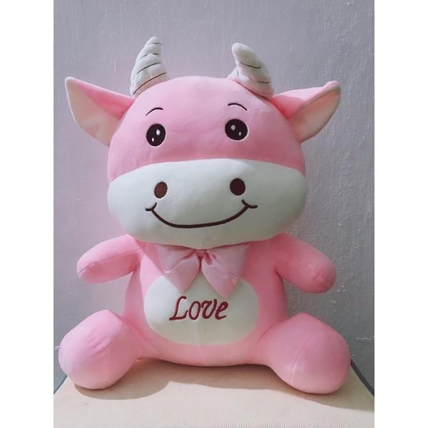 Gấu bông Trâu Love size to 40cm
