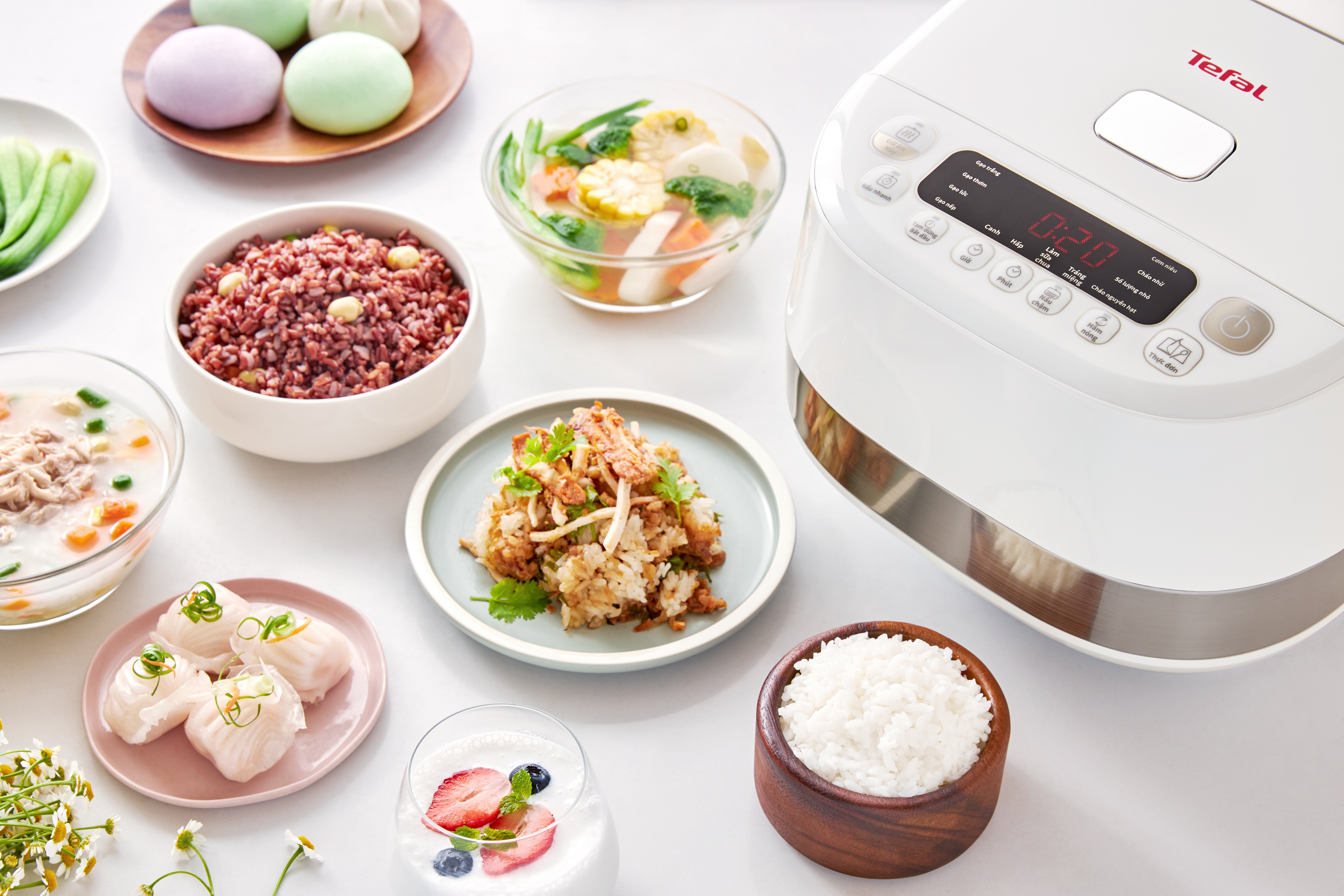 Combo Nồi cơm điện cao tần Tefal RK808168 1.5L &amp; Máy xay sinh tố Tefal Blendforce BL477566 - Hàng chính hãng