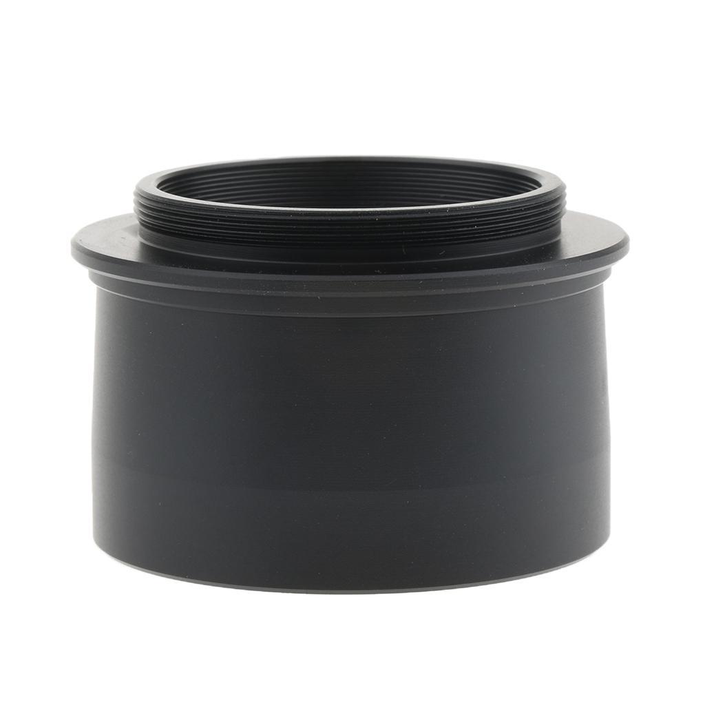 2" 50.8mm to M42*0.75 T2 Mount Adapter for Telescope Eyepiece Lens Black
