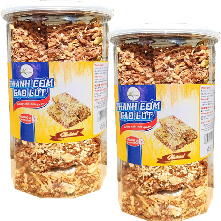 Thanh gạo lứt chà bông mỗi hũ 250g hiệu SK FOOD