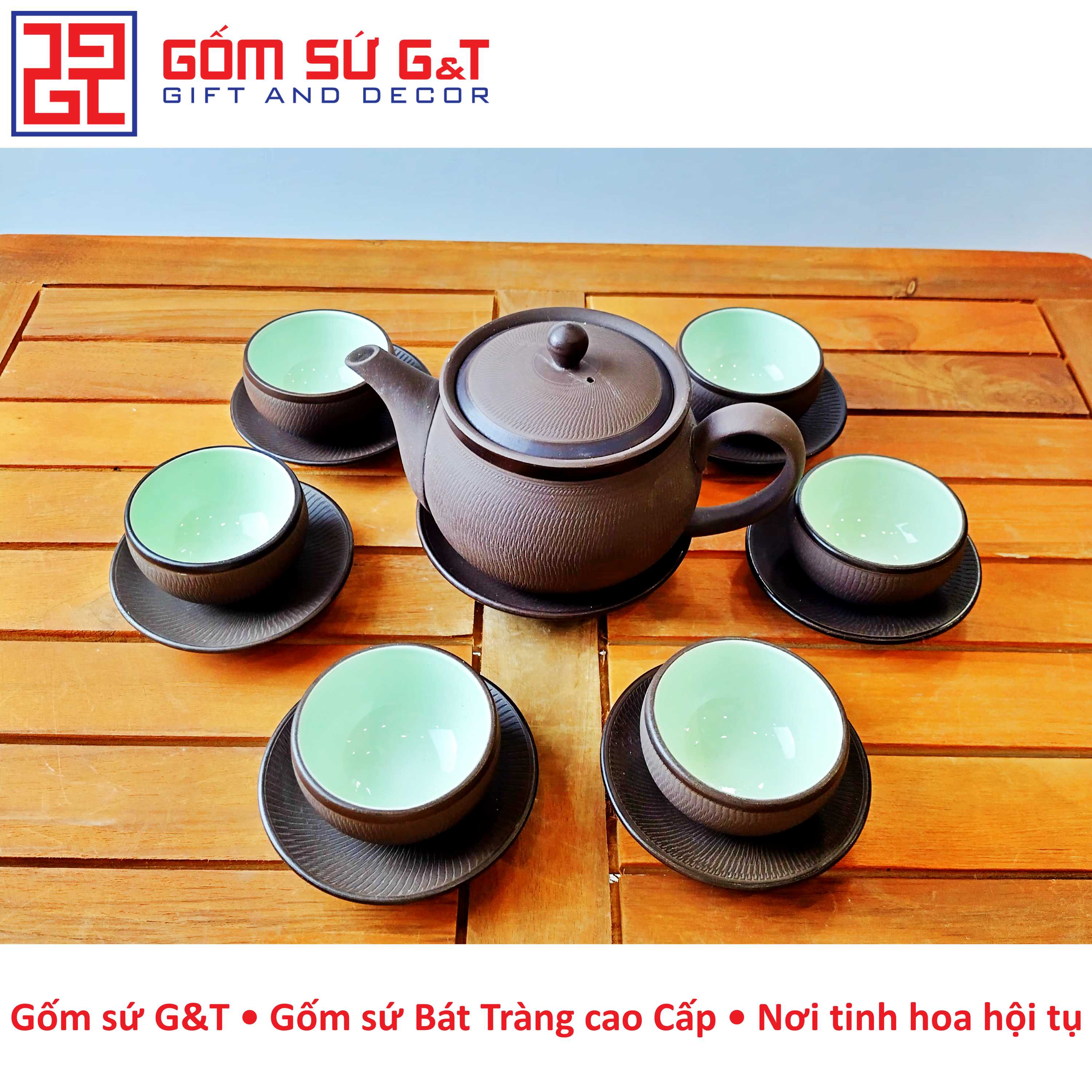 Bộ trà nâu Gốm Sứ G&T