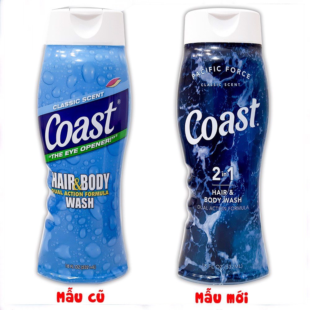 Sữa Tắm Gội Coast Classic Scent Dành Cho Nam 532ml - USA