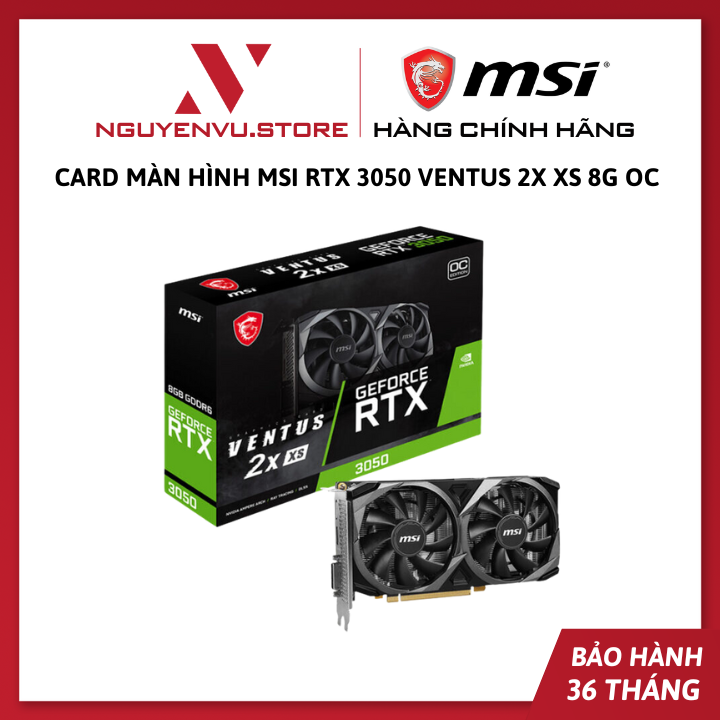 Card Màn Hình MSI RTX 3050 VENTUS 2X XS 8G OC - Hàng Chính Hãng