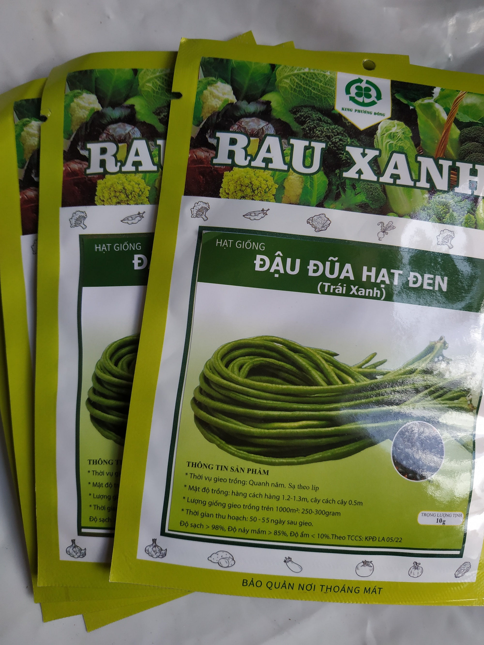 Combo 10 gói Hạt giống ĐẬU ĐŨA HẠT ĐEN - gói 10 gram