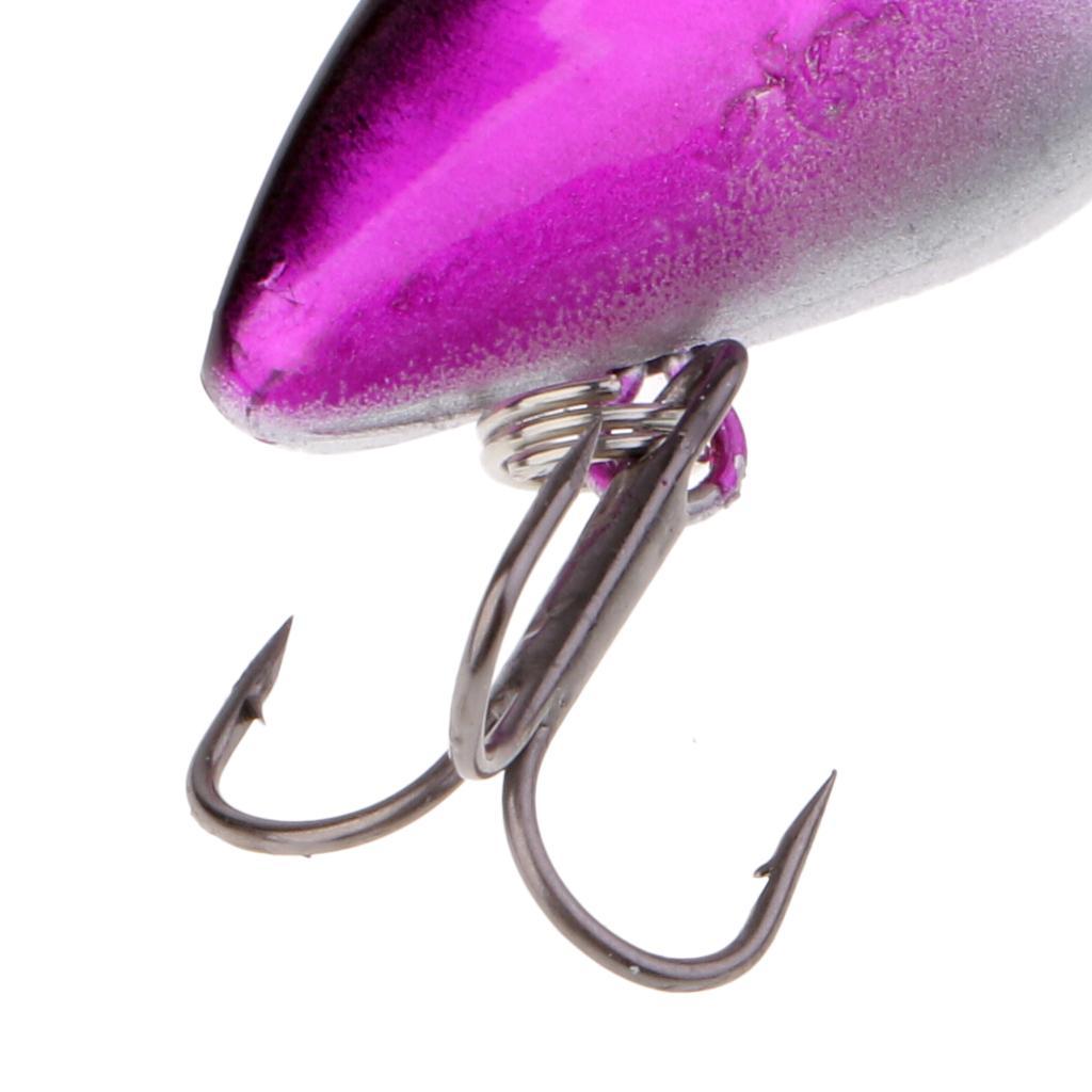 6 Pieces Artificial Metal Fishing Spoon Lures and 10pcs Crankbait Hard Lures