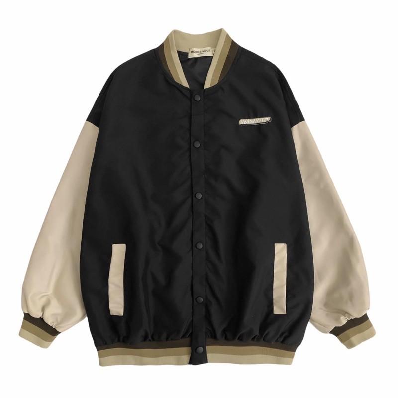 Áo khoác nam nữ form rộng tay dài BOMBER WAS ulzzang