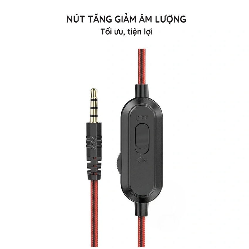 Tai Nghe Chụp Tai Gaming Có Mic HOCO W103 Kết Nối Jack 3.5mm Dây Dài 1.2m Cho Điện Thoại Máy Tính - Hàng chính hãng