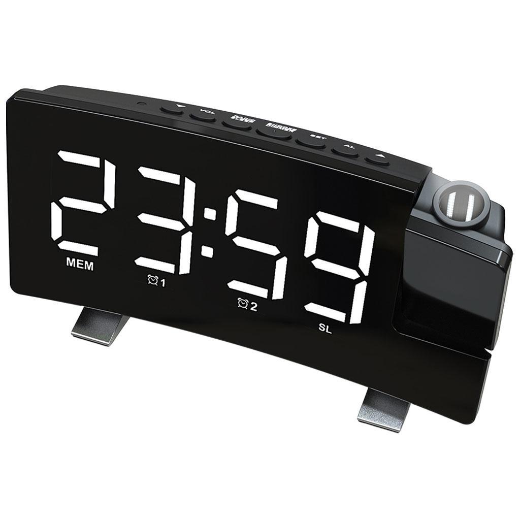 Clock Radio Dual LED Desktop FM Radio White Light