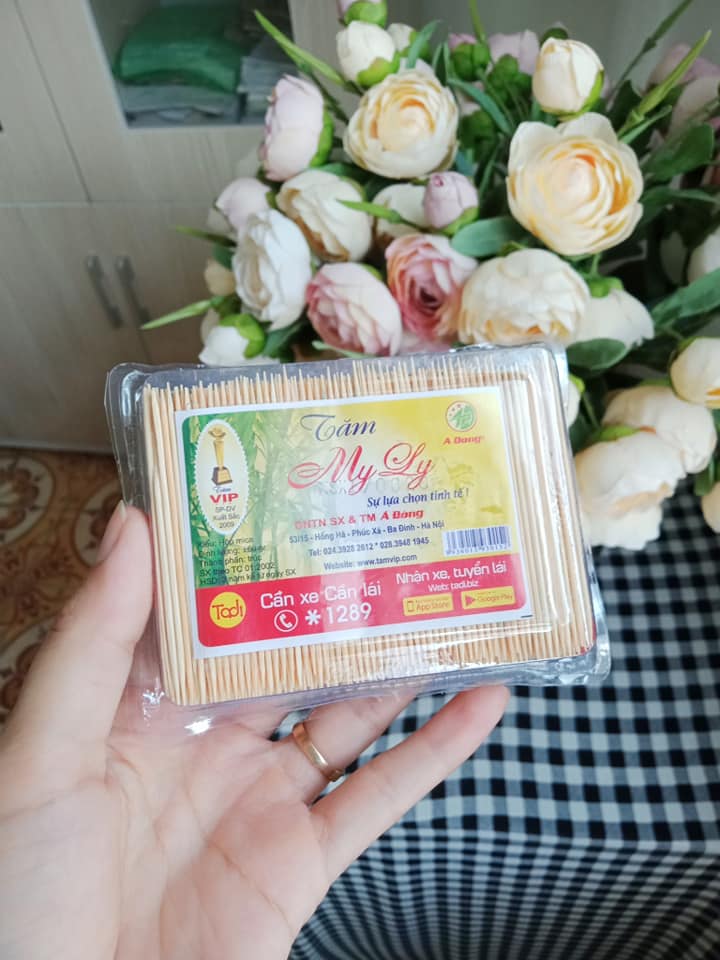 Tăm vip nhọn hai đầu hộp 100% tăm tre tự nhiên