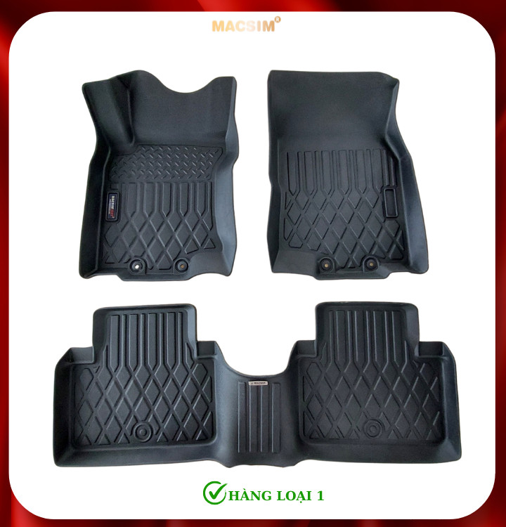 Thảm lót sàn xe ô tô NISSAN X-trail 2014-đến nay (sd) Nhãn hiệu Macsim chất liệu nhựa TPE cao cấp màu đen