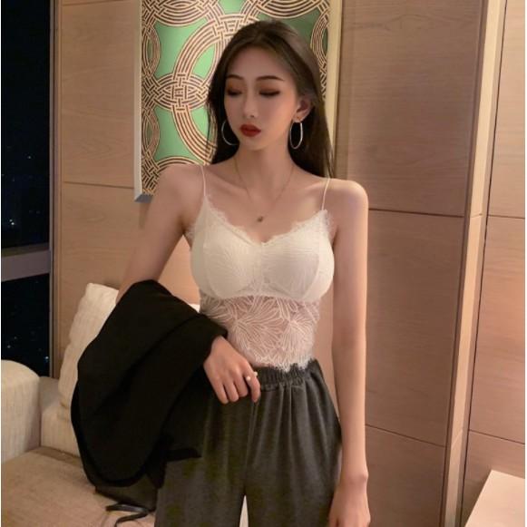 Áo Bra 2 Dây Ren Hoa Lót Mỏng Siêu Sexy Dáng Dài _NEW