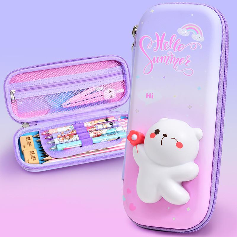 Kawaii Lớn Đựng Văn Phòng Phẩm Túi Trữ Túi Đựng Trang Điểm Dễ Thương Túi Đồ Dùng Học Tập Bé Gái Bé Trai Trẻ Em Quà Tặng Hình Thú Hoạt Hình