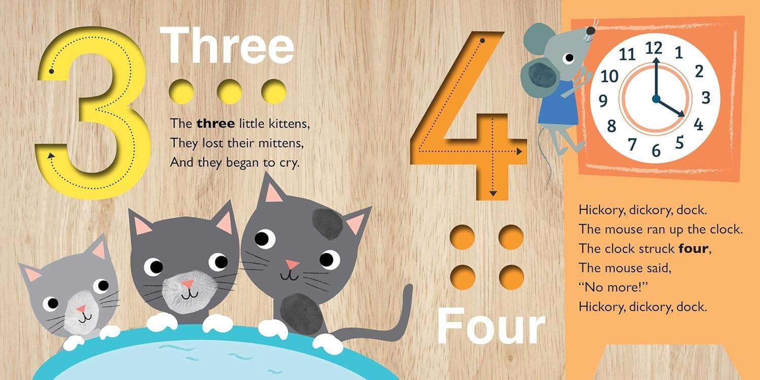 Sách ngoại văn: Touch And Trace - 1, 2, 3 Count With Me - Touch And Trace Nursery Rhymes