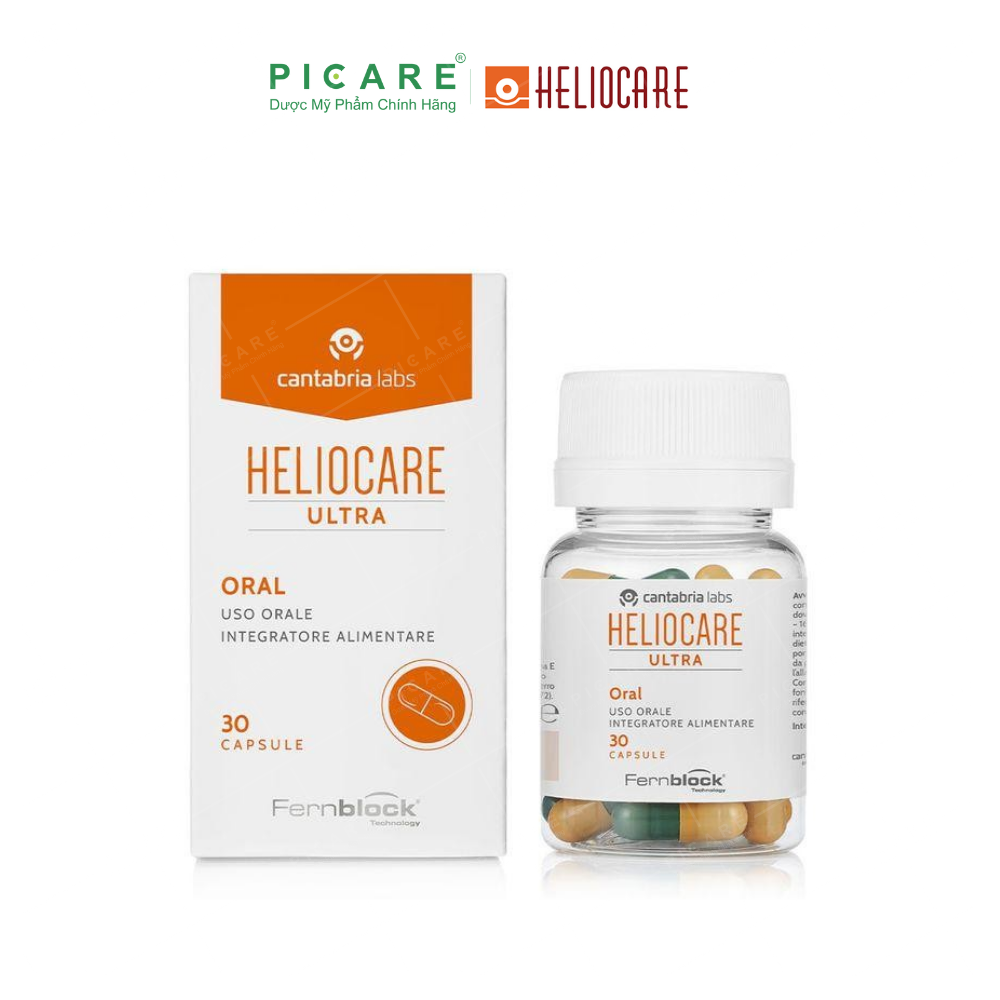 Heliocare Oral Ultra Viên uống chống nắng ngăn ngừa lão hóa và giảm đỏ da loại 30 viên