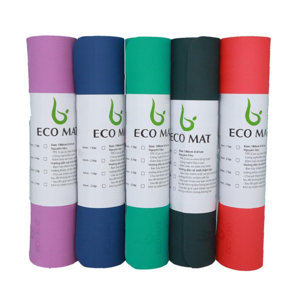 Thảm Tập Yoga 686ECO6MMDT ECO MAT Thảm Chất Liệu TPE Cao Su Định Tuyến Màu Sắc Trend 2020