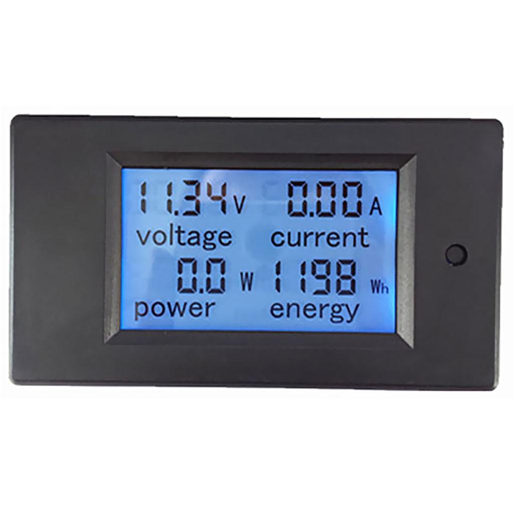 DC Voltmeter/Ammeter 4 in 1 LCD Digital Display Volt Current Power Meter