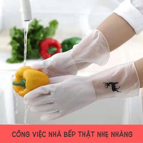 Găng Tay Hươu Siêu Dai - Bảo vệ đôi tay khỏi các công việc Rửa Chén, Giặt Giũ, Vệ Sinh Nhà Cửa.