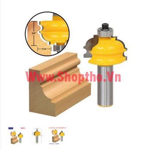 Mũi phay đánh chỉ 2 tầng - Colet 12.7mm