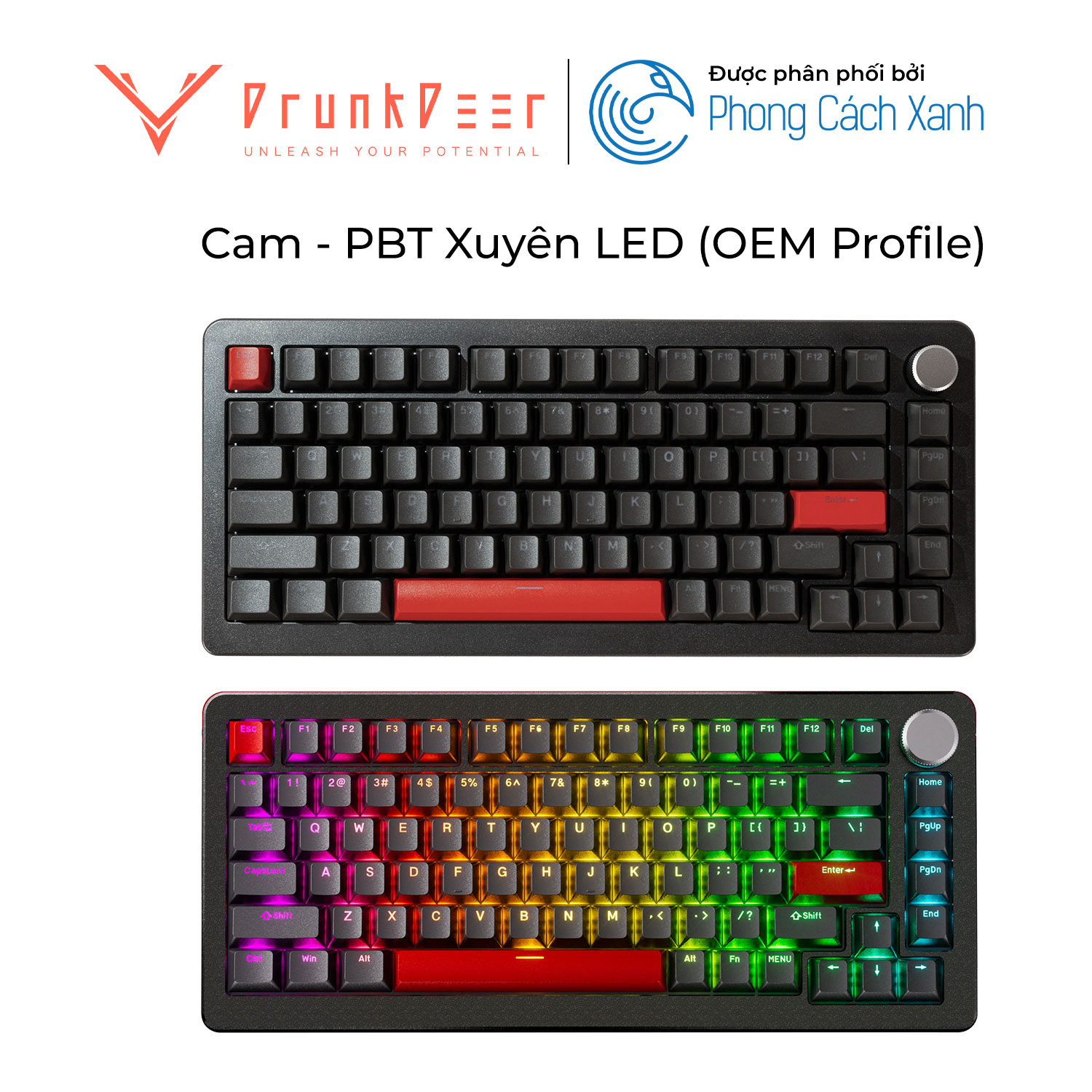 Bàn phím từ HE DrunkDeer A75 Pro | Magnetic Switch - Rapid Trigger (Bảo hành 12 tháng ĐỔI MỚI) - Hàng Chính Hãng