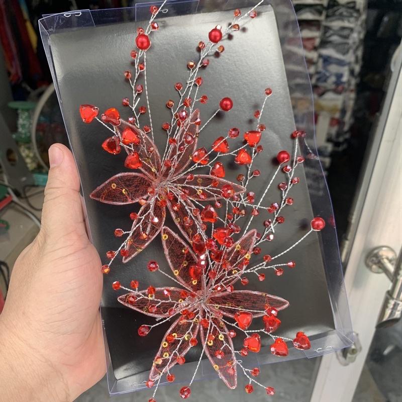 Bộ đôi cài tóc cô dâu ren pha Lê không đẹp không chuẩn hoàn tiền Giangpkc 5/2021