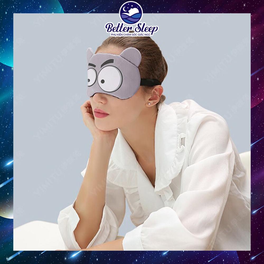 Bịt Mắt Ngủ Hoạ Tiết Ngộ Nghĩnh Có Chứa Túi Gel Làm Mát Vải Polyester– #17 #BMNBS05