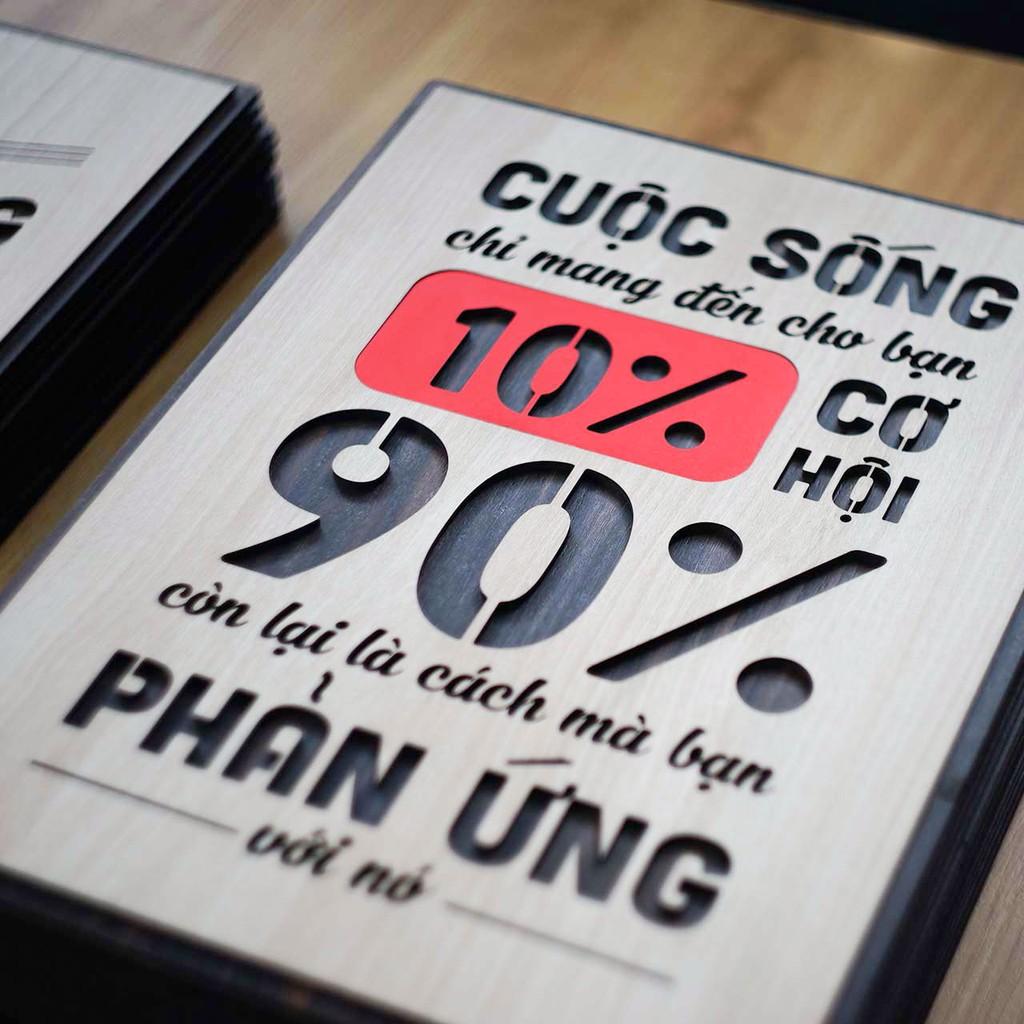 Tranh động lực BIG112: Cuộc sống chỉ mang đến cho bạn 10% cơ hội, 90% còn lại là cách bạn phản ứng với nó