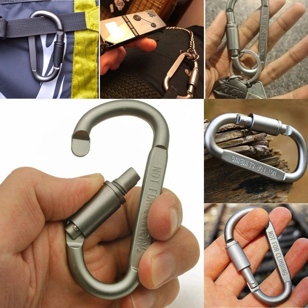 Set 4 Móc Khóa Nhôm Carabiner Hình Chữ D