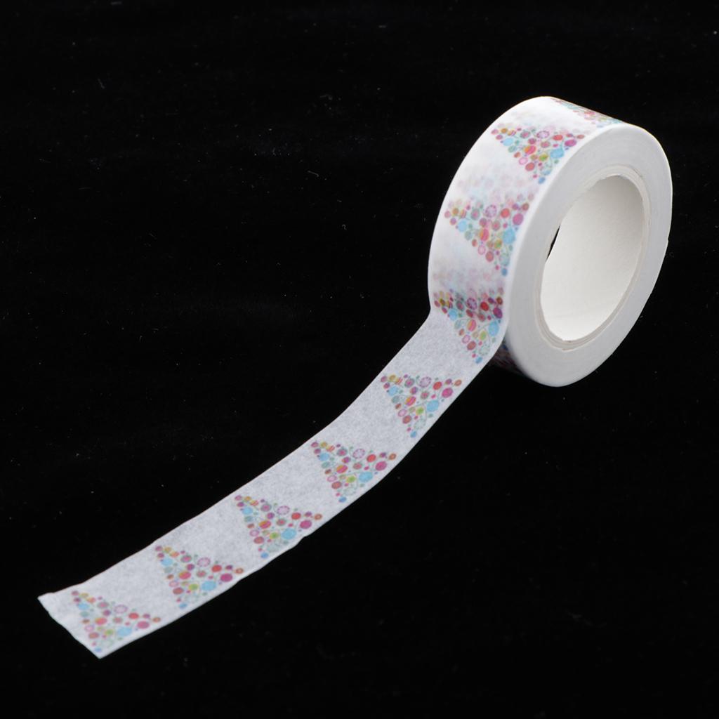 3 Rolls 15mm Xmas Washi Tape Set, Cartoon Washi Masking Decorative Tapes for DIY Decor Planners Scrapbooking Adhesive Sticker Tapers/Party Supplies