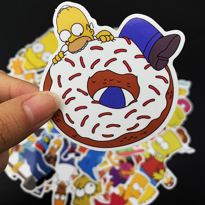 Bộ 50 miếng Sticker hình dán Simpson