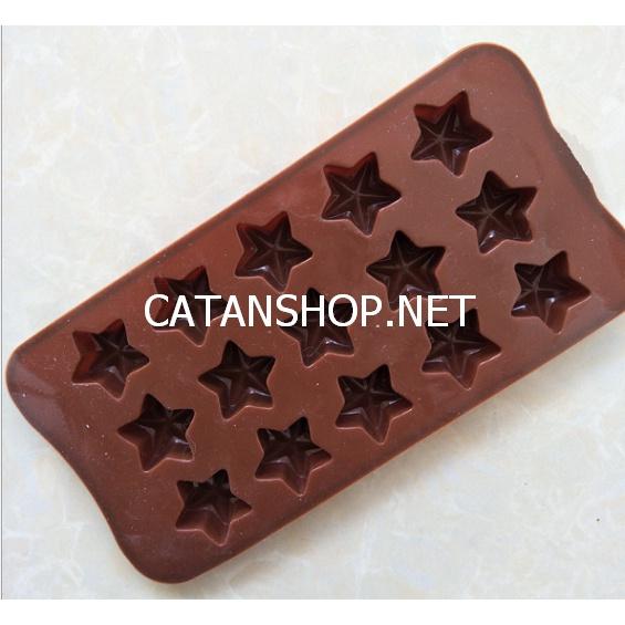Khuôn làm chocolate/ kẹo dẻo/ làm bánh các loại bằng silicon tạo hình ngôi sao, trứng phục sinh