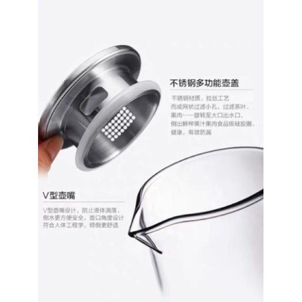 Bình nước thủy tinh chịu nhiệt 400*c 3 cỡ 1 lít 1,8 lít 2 lít