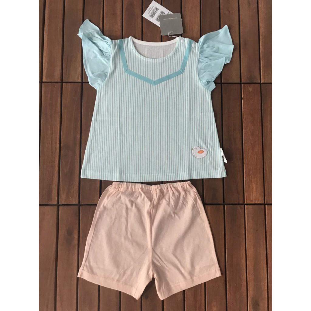 Bộ cotton giấy bé gái xuất xịn