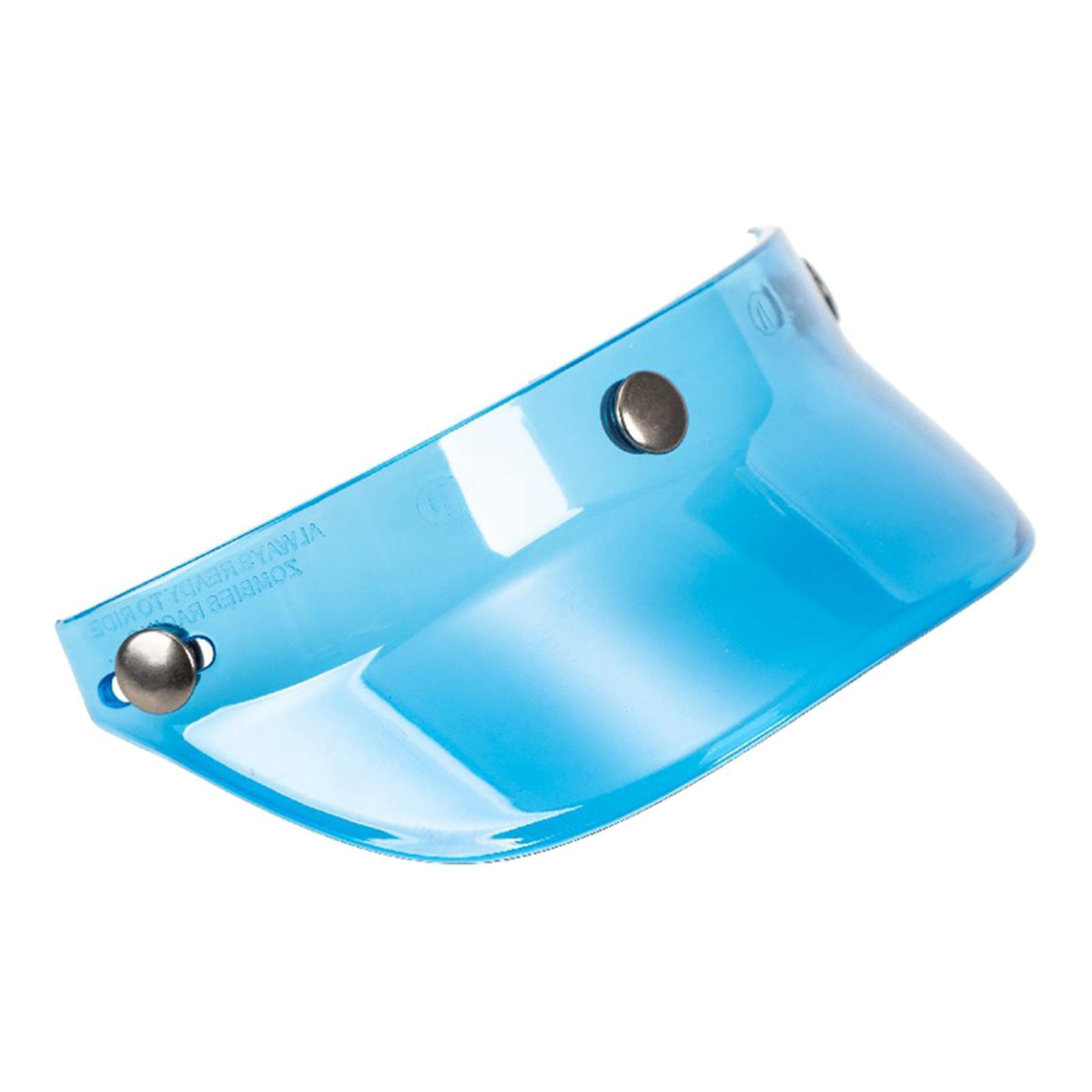 Motorcycles Helmet Peak Shield Open Face Retro Sun Shade Protector Replacement w/ 3 Snap Scratch Resistant for 3/4 Helmets