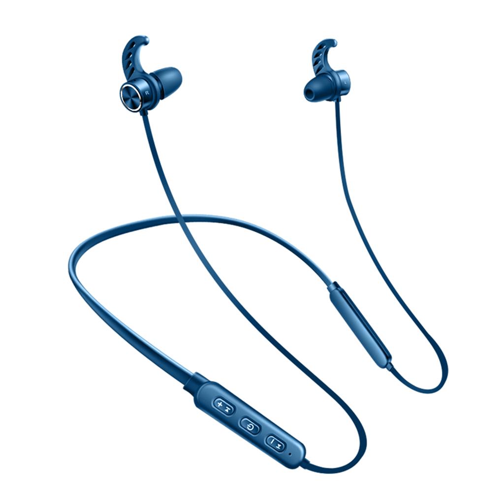 Sports Bluetooth Earphone  Earpiece Wireless Neck-hook Headset black