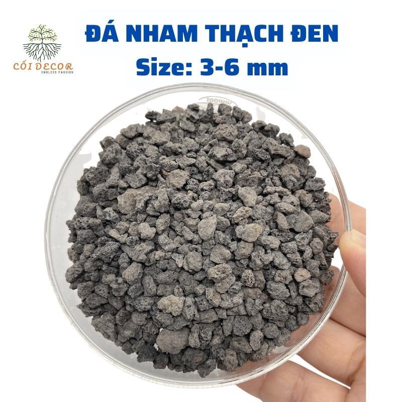 Đá nham thạch đen size 3-6mm triết lẻ
