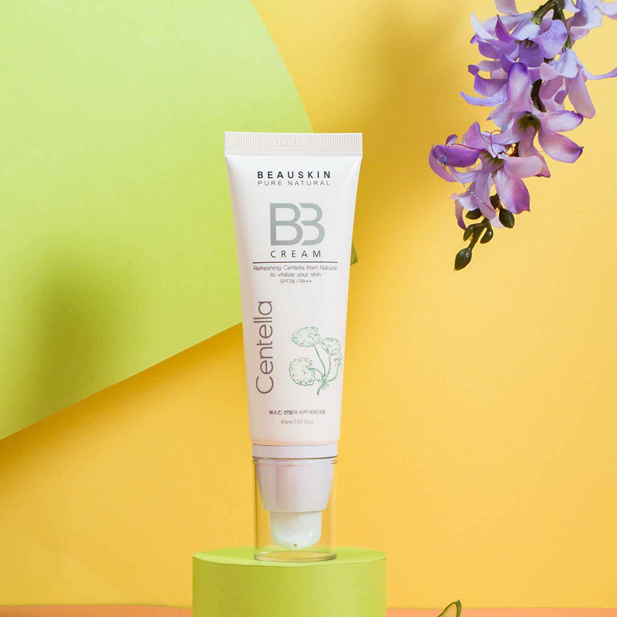 Kem nền kiểm soát dầu Beauskin Centella Cica BB Cream Hàn Quốc 45ml + Móc khóa