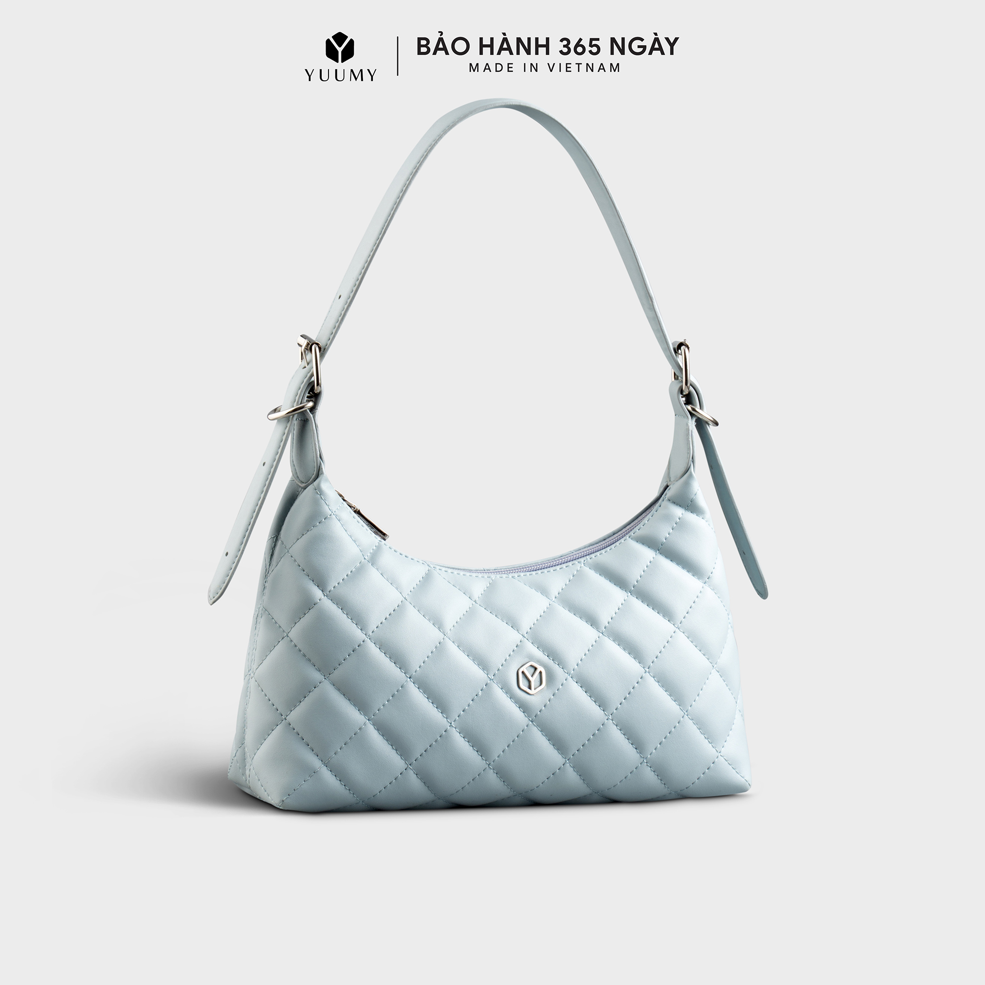 Túi Yuumy ( Thời trang nữ họa tiết dập chỉ chéo size 25 - Túi đeo vai da Seasand YN220 )