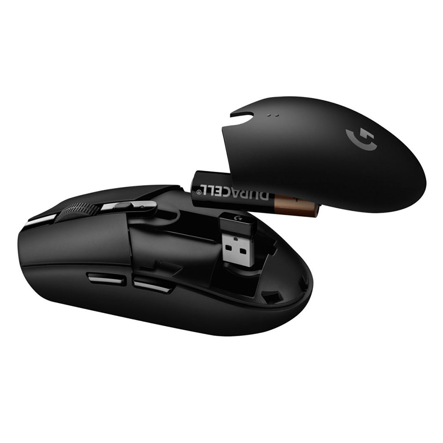 Chuột game không dây Lightspeed Logitech G304 - Cảm biến Hero, 12k DPI, nhẹ, 6 nút lập trình, on-board memory, pin 250h - Hàng chính hãng