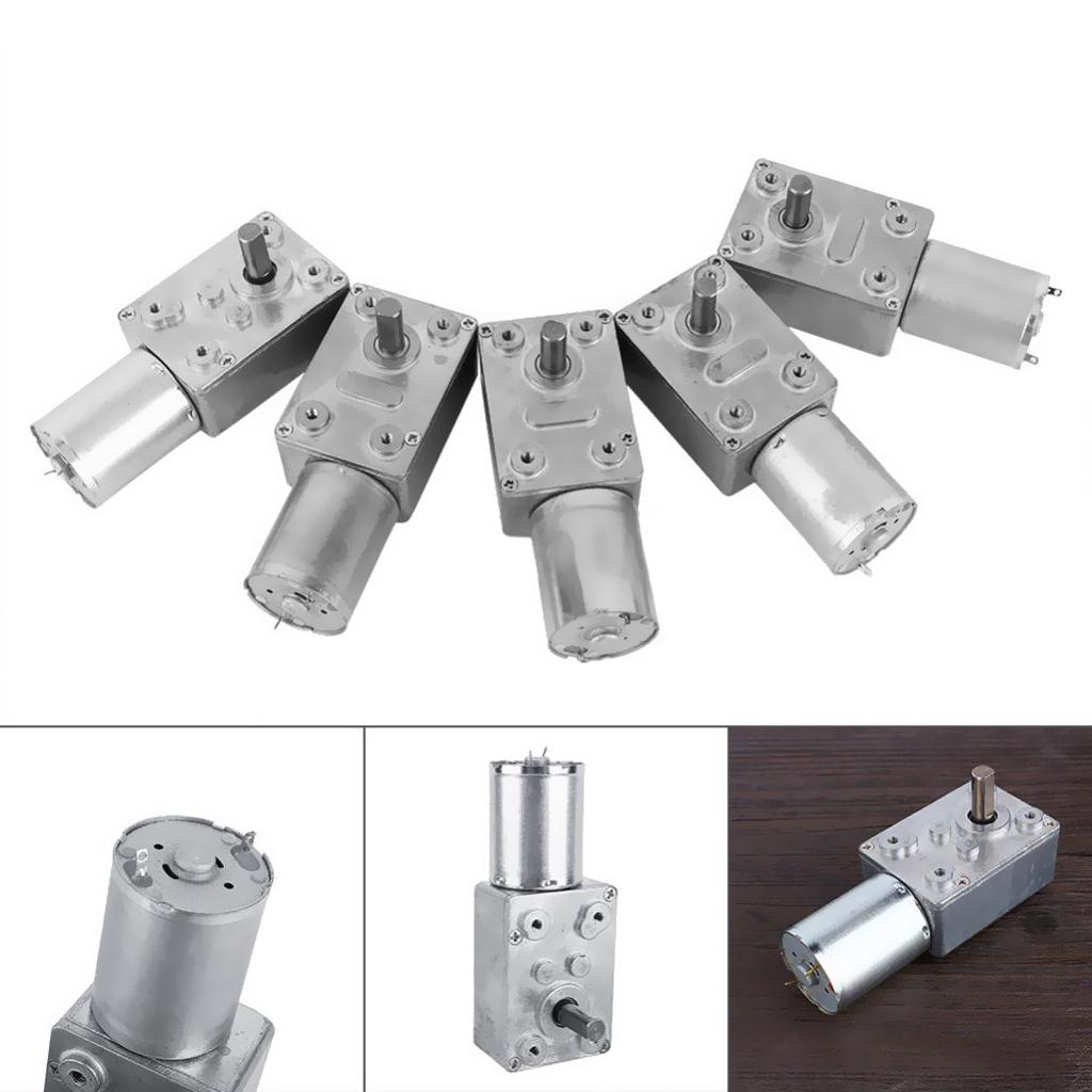2PCS Micro Worm Gear DC Motor 12V 6RPM +3RPM Reversible High Torque Turbine Reduction Motor