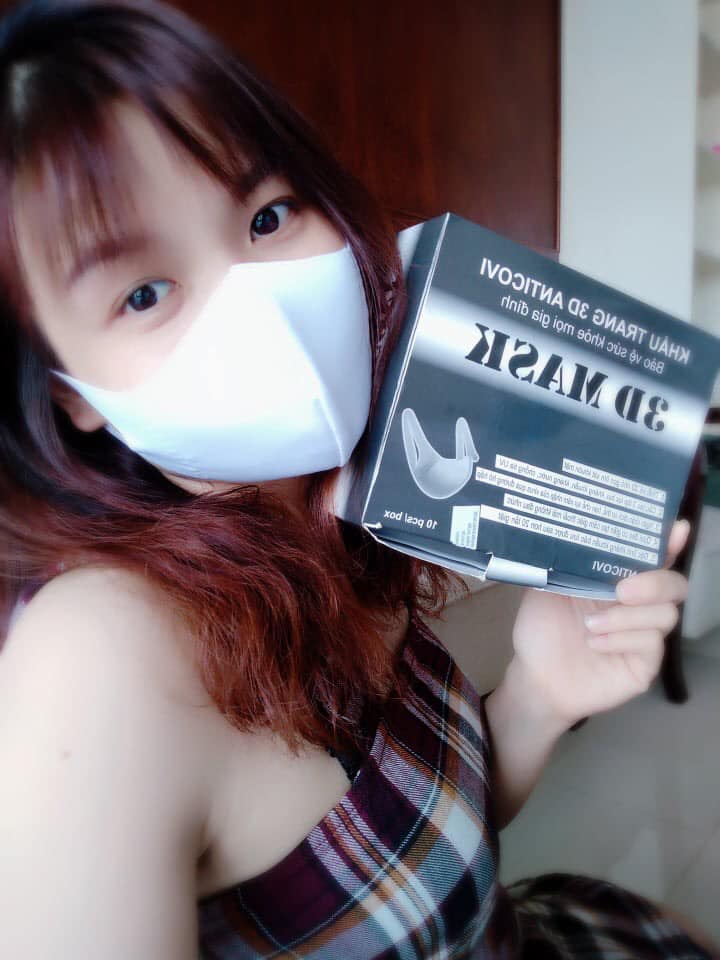 HỘP 10 KHẨU TRANG VẢI KHÁNG KHUẨN 3D MASK SỬ DỤNG TRÊN 5 THÁNG (5 CHIẾC MÀU TRẮNG + 5 CHIẾC MÀU ĐEN)