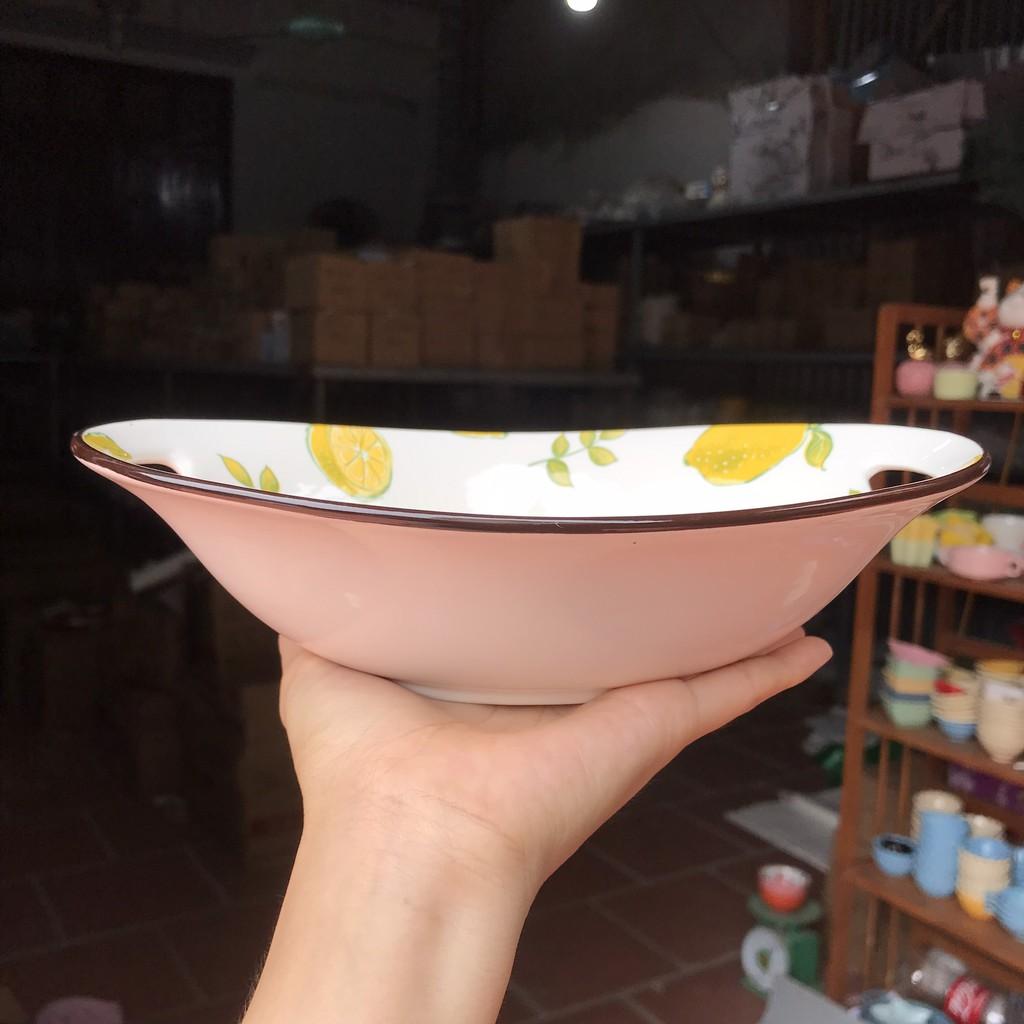 Set Bát Đĩa, Bộ Bát Đĩa Quả Chanh Vàng, Bát đĩa ăn cơm ăn mì, decor bàn ăn dễ thương