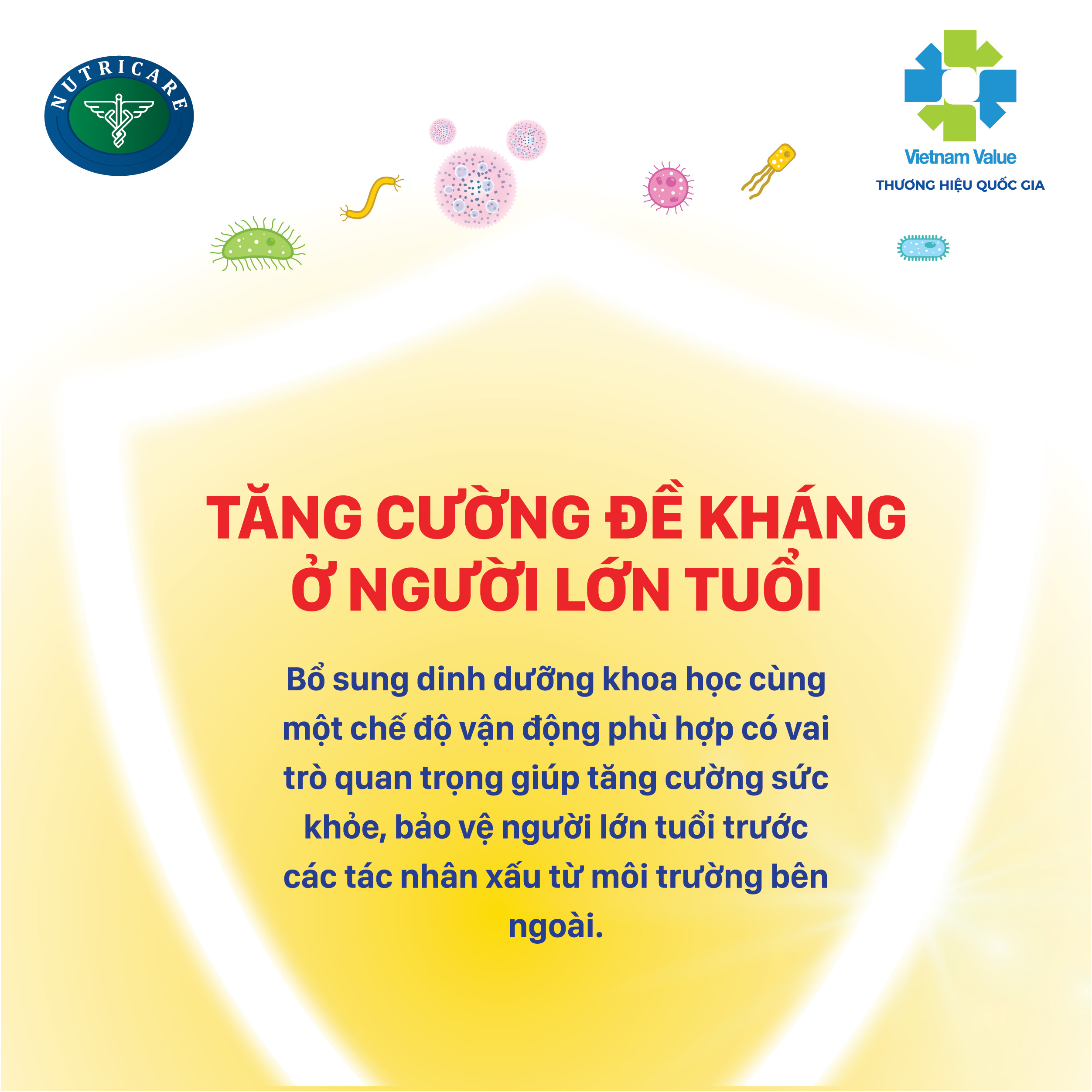 Sữa bột Nutricare ColosCare Adult tăng cường sức đề kháng cho người lớn tuổi