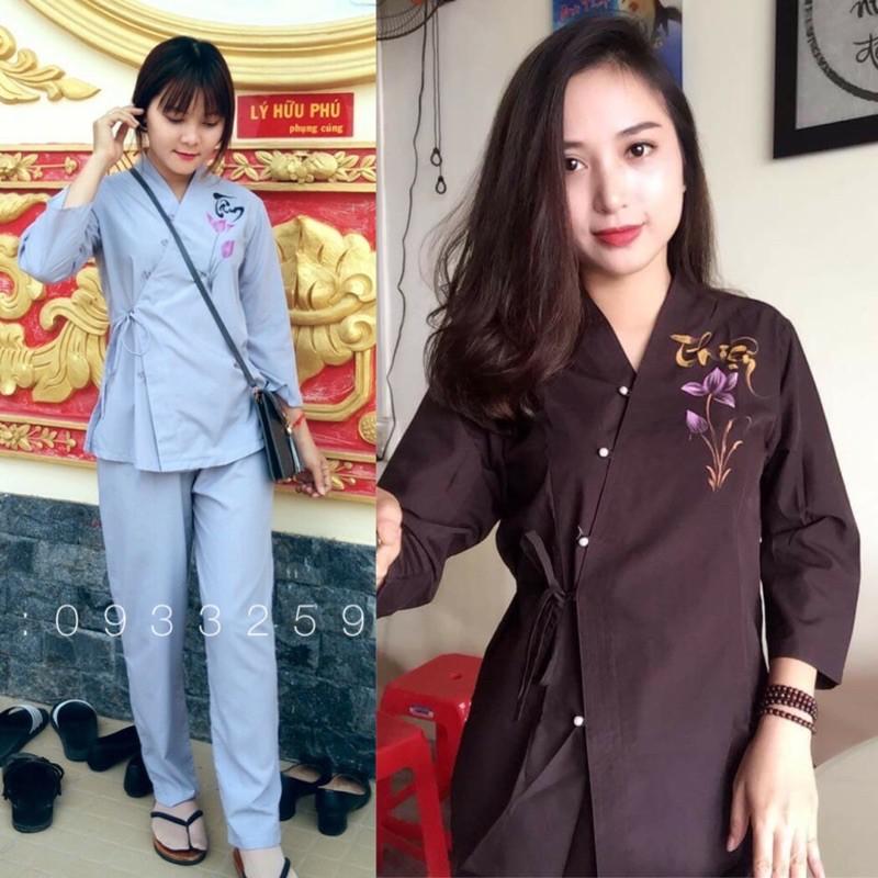 Đồ Lam Đi Chùa # Xéo Nơ Vẽ # Quần Áo Nữ #Đồ Bộ