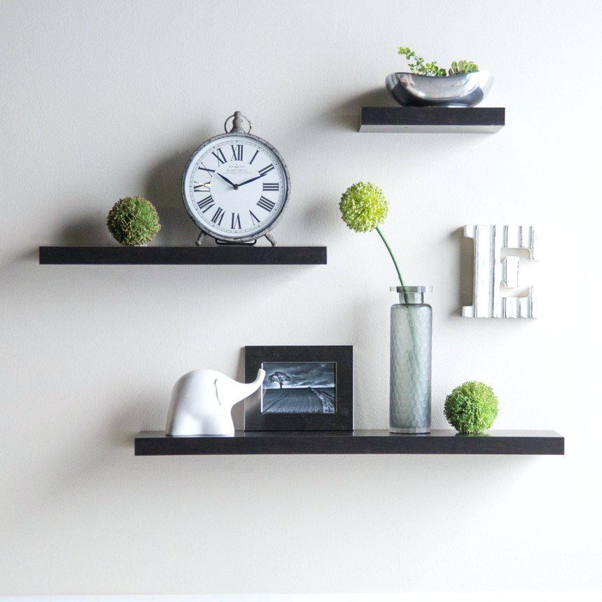 Kệ gố xanh chống ẩm bộ 3 thanh 30,40,50cm sâu 12cm + Tặng giá đỡ điện thoại hình gấu cute