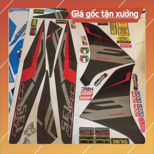 Tem rời  exciter 2011 đỏ đen