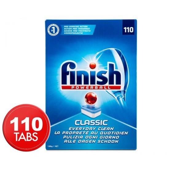 Viên rửa bát Finish 110 viên dùng cho Máy Rửa Bát Chén + Tặng viên Finish dùng thử