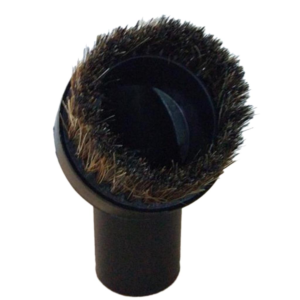 2x Round Dusting Brush Long Horsehair Vacuum Cleaner Attachment 32mm/1.25"