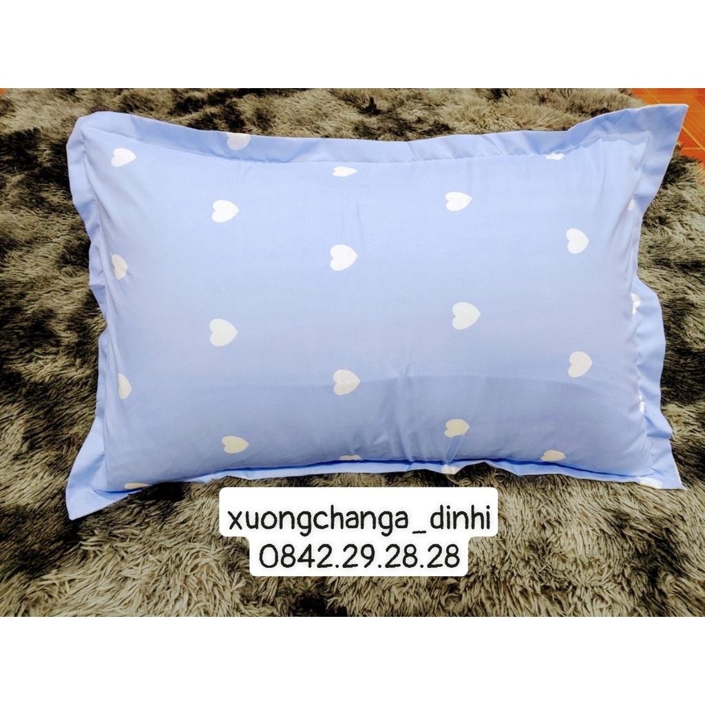 Set 2 Vỏ Gối Nằm Cotton Poly Không khóa kéo ,Kích thước 45x65, Vải mỏng , mềm nhiều màu sắc