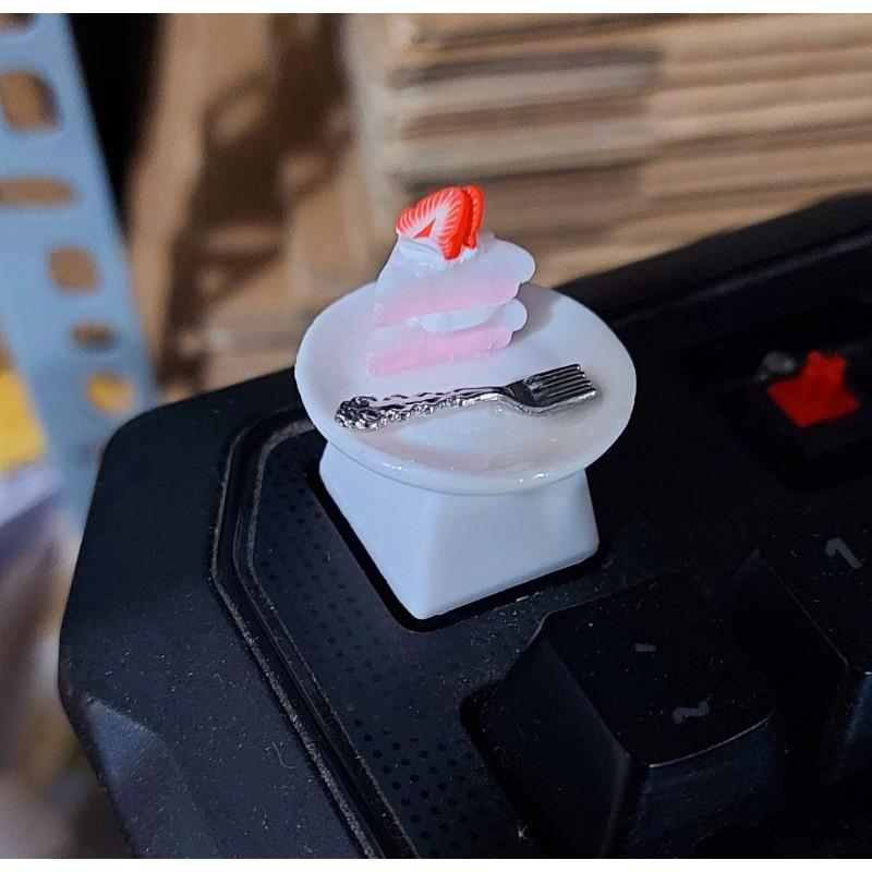 Keycap bộ dĩa bánh kem trang trí bàn phím cơ gaming.