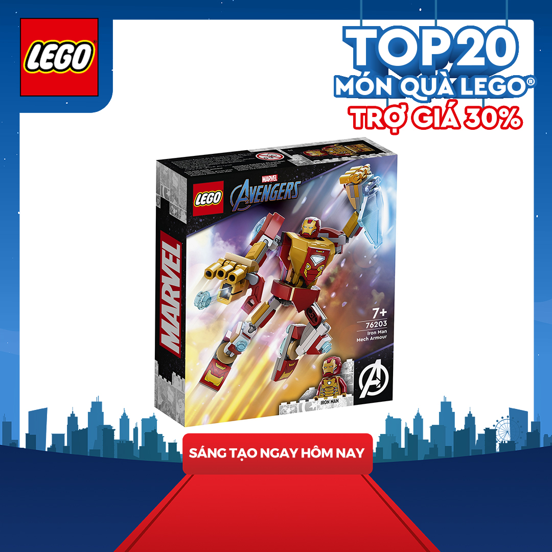 LEGO Super Heroes 76203 Chiến giáp Người Sắt (130 chi tiết)